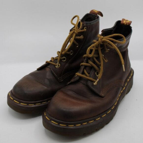 Doc Martens Airwair AW004 Brown Leather Boots Men\'s Size 5